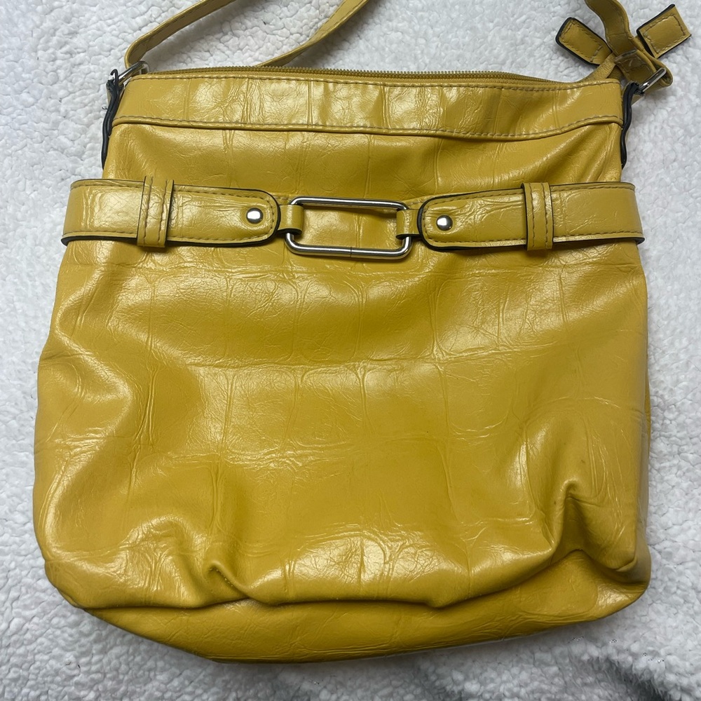 Yellow Leather Belt Bag